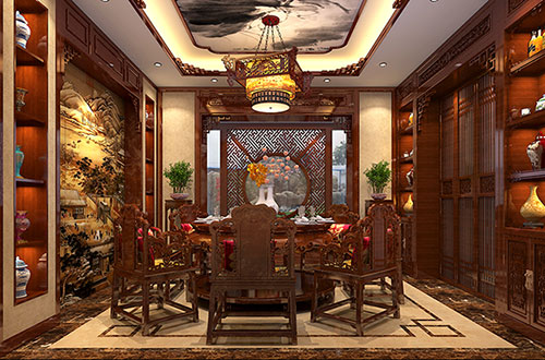 赣州温馨雅致的古典中式家庭装修设计效果图