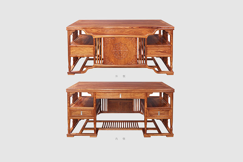 赣州中式家居装饰书房桌椅组合家具效果图